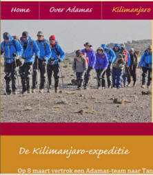 Een Kilimanjaro sponsor beklimming voor Adamas