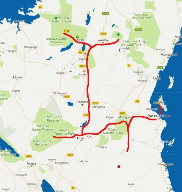 Tanzania World Heritage Sites route