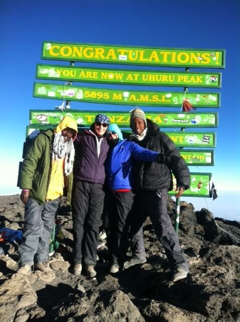 Op de top met de gidsen Op de top met de gidsen